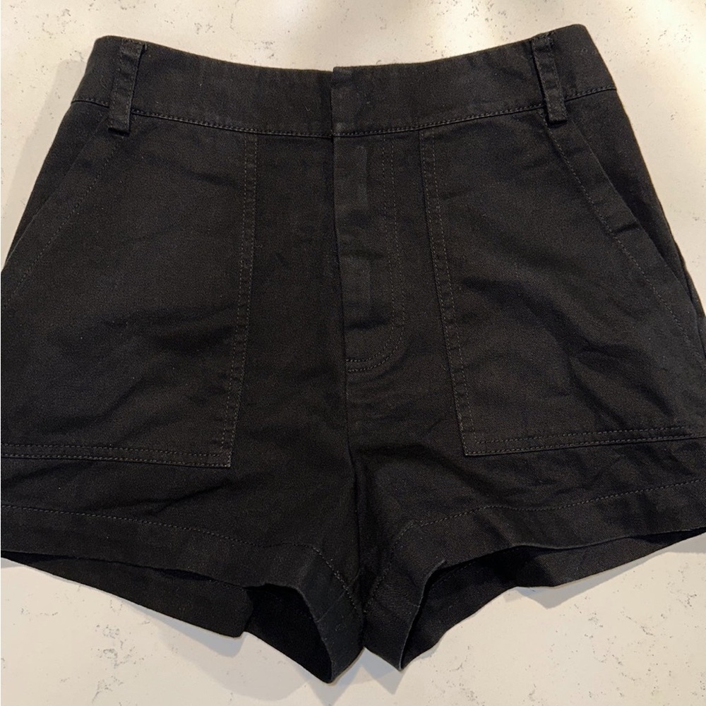High Waisted Black Shorts